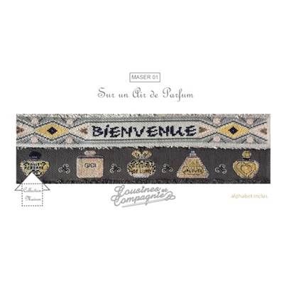 KIT 2 SERVIETTES INVITES A BRODER GRIS CLAIR + GRIS FONCE 