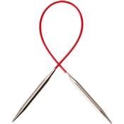 AIGUILLES CIRCULAIRES FIXES METAL CHIAOGOO KNIT RED - 23CM - N°3.25