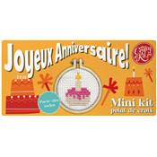 MINI KIT POINT DE CROIX - JOYEUX ANNIVERSAIRE !