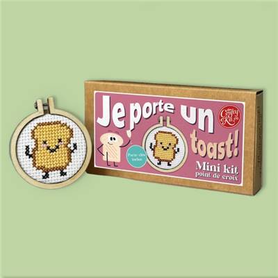 MINI KIT POINT DE CROIX - JE PORTE UN TOAST !