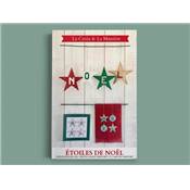 MINI CAHIER VINYLE LAQUE OU CARTON PERFORE OU LIN - ETOILES DE NOEL