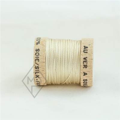 SOIE PERLEE - COL 080 - CREME - BOBINE BOIS DE 16 METRES