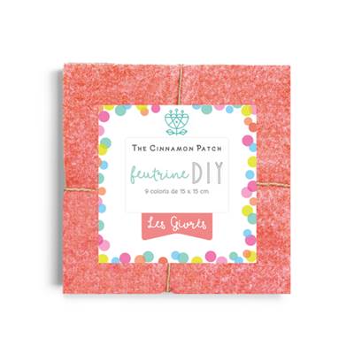 PACK C'EST LA FETE-LES GIVRES- 9 COLORIS FEUTRINE 15x15cm EN CAMAIEUX