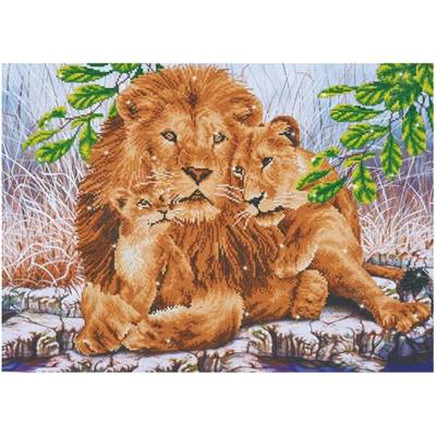 KIT BRODERIE DIAMANT - LA FAMILLE DES LIONS