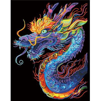 KIT BRODERIE DIAMANT NEON NOIR - DRAGON