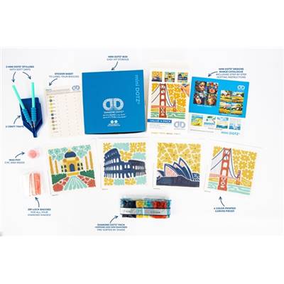 KIT BRODERIE DIAMANT MINI DOTZ - MONUMENTS DE DISTINCTION -PACK DE 4 