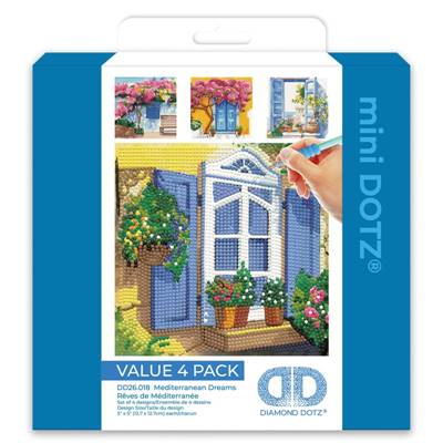 KIT BRODERIE DIAMANT MINI DOTZ - REVES MEDITERRANEENS - PACK DE 4 