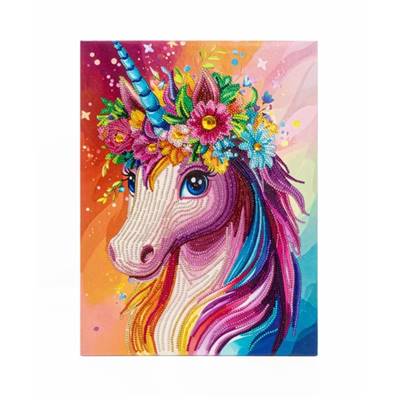 KIT BRODERIE DIAMANT DOTZ - UNICORN PRINCESS AVEC CADRE