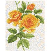 KIT BRODERIE DIAMANT - BOUQUET DE ROSES JAUNES