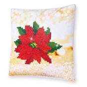 KIT BRODERIE DIAMANT COUSSIN NOEL - POINSETTIA DE NOEL