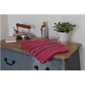 SERVIETTE TOILETTE EPONGE 100% COTON 50X100cm ROSE POURPRE 