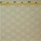 TISSU SASHIKO IMPRIME - 110 CM - COTON - MINI 5 M - COL 7 ECRU