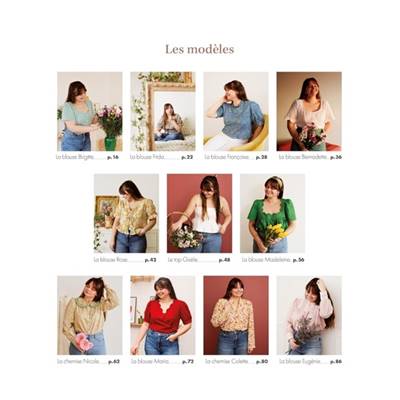 BLOUSES & CHEMISES - 11 MODELES ROMANTIQUES - PATRONS A TAILLE REELLE