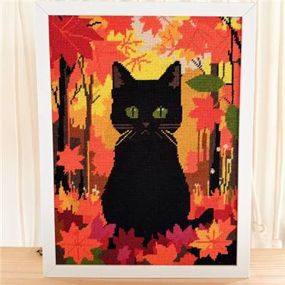 CANEVAS IMPRIME BLANC - DESSIN 30 X 40 CM - EMERAUDE D'AUTOMNE