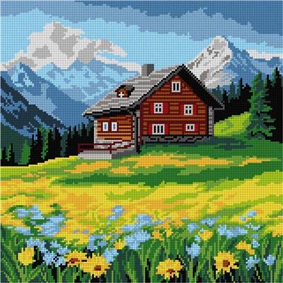 CANEVAS BLANC - PAYSAGE DE MONTAGNE