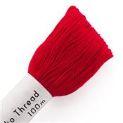 FIL SASHIKO UNI - COL 105 - ROUGE - LOT DE 3 ECH. DE 100 M