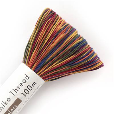 FIL SASHIKO DEGRADE - COL 304 - MULTICOLORE - LOT 3 ECH. DE 100 M