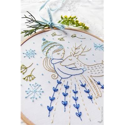 GOLDEN DEER - KIT BRODERIE 21X21CM - TAMBOUR NON INCLUS - TAMAR NY