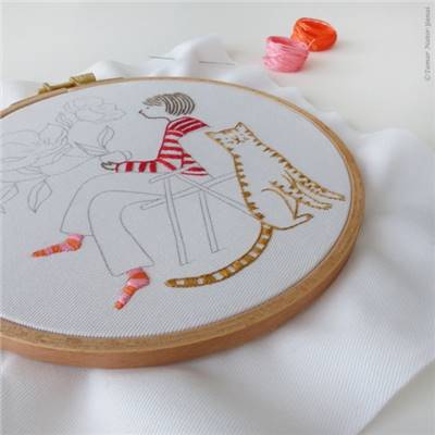ME & MY TIGER - KIT BRODERIE 21X21CM - TAMBOUR NON INCLUS