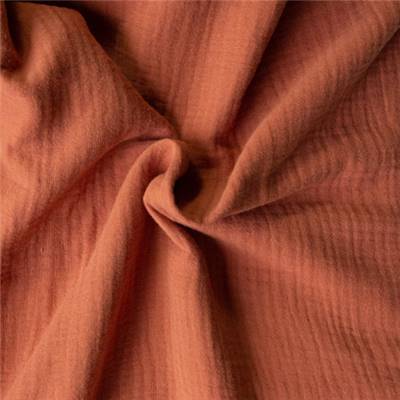 DOUBLE GAZE UNIE COTON BIO - 135 CM - TERRACOTTA