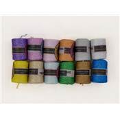 POLYESTER METALLISE COCON CAUDRY - 12 COCONS N°90 - ASS N°2 PASTELS