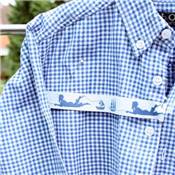 RUBAN ACUFACTUM PETIT GARCON ET BATEAU - BLEU - 2CM - LE ROULEAU 20 M