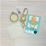MINI KIT POINT DE CROIX - BIENVENUE AU MONDE ! - TURQUOISE