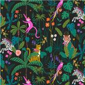 TISSU DASHWOOD STUDIO - JUNGLE LUXE 2232 - COTON+METAL - 110 CM 