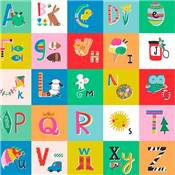 TISSU DASHWOOD STUDIO - SPRING ALPHABET 2330 - COTON - 110 CM
