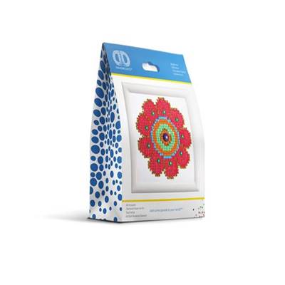 KIT BRODERIE DIAMANT - FLOWER POWER - LIVRE AVEC CADRE