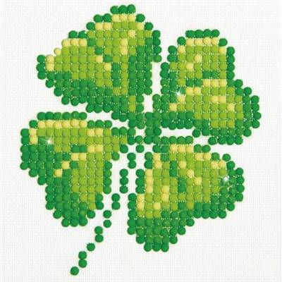 KIT BRODERIE DIAMANT - TREFLE A 4 FEUILLES