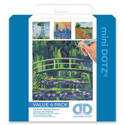 KIT BRODERIE DIAMANT MINI DOTZ - MASTERS QUARTET - PACK DE 4 