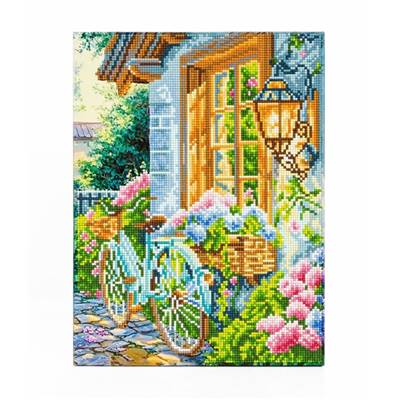 KIT BRODERIE DIAMANT DOTZ - FRENCH COUNTRY BLOOMS AVEC CADRE