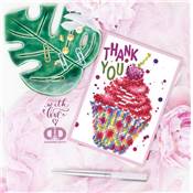 CARTE DE VOEUX DIAMOND DOTZ - CUP CAKE THANK YOU