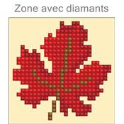 KIT BRODERIE DIAMANT - FEUILLE D'AUTOMNE