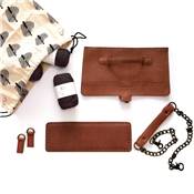KIT HAUMEA BAG MUUD - CUIR RICH BROWN- COULEUR NOIR