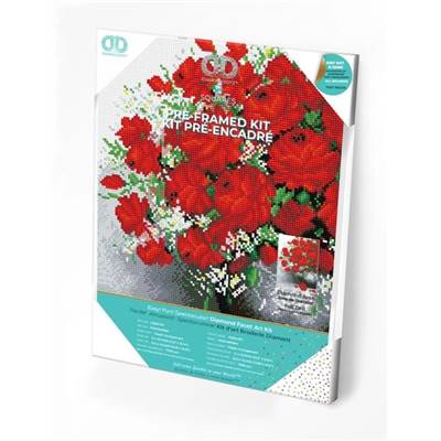KIT BRODERIE DIAMANT SQUARES - CLASSIC ARRANGEMENT - PRE-ENCADRE