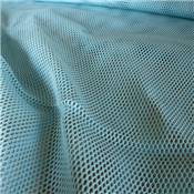 TISSU FILET OU MESH COTON BIO - BLEU AZUR - 165 CM 