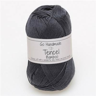 FIL A TRICOTER GOHANDMADE TENCEL - GRIS FONCE - PELOTE 50 G