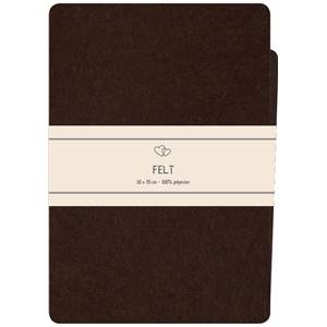 COUPON FEUTRINE POLYESTER 50 X 70 CM - MARRON FONCE