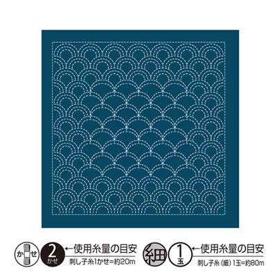 LOT 3 COUPONS TISSU SASHIKO 33 x 66 CM -HANAFUKIN 2134