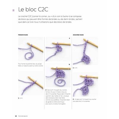 PLAIDS AU CROCHET - 18 MODELES A CROCHETER EN DIAGONALE