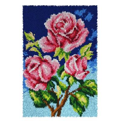 KIT TAPIS POINT NOUE 50 X 75 CM - LES 3 ROSES