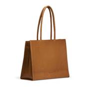 SHOPPER EN CUIR AVEC PORTEFEUILLE AMOVIBLE MUUD - BINA XL - WHISKY