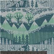 QUILT WEAVES -WOODLAND WONDERLAND- MONTAGNE -100% COTON - 110 CM