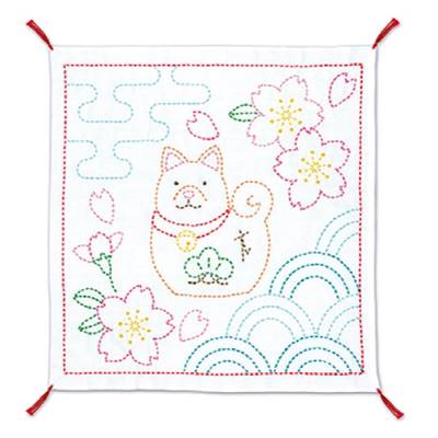 KIT OLYMPUS SASHIKO SK343 MANEKINEKO - 34 X 34 CM