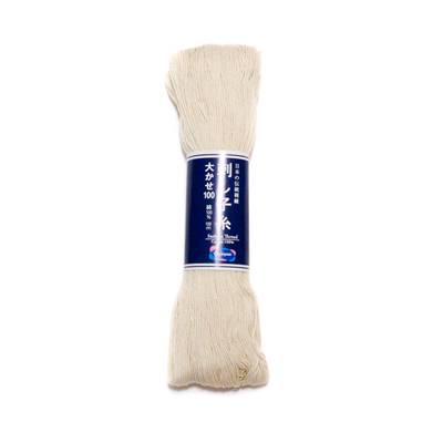 FIL SASHIKO UNI - COL 102 - CREME - LOT DE 3 ECH. DE 100 M