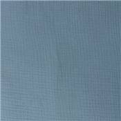 DOUBLE GAZE UNIE COTON BIO - 135 CM - BLEU ACIER