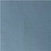 DOUBLE GAZE UNIE COTON BIO - 135 CM - BLEU ACIER