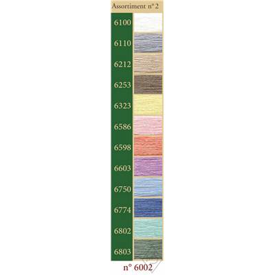 ASSORT.N°2 DE 12 COCONS VALOIS-FIL A COUDRE COTON - TONS PASTELS